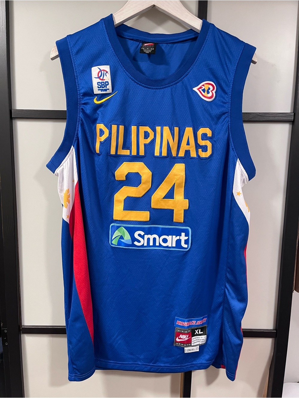 VTG Nike Gilas Pilipinas RAMOS #24 Basketball Jersey Men's XL Smart San Miguel